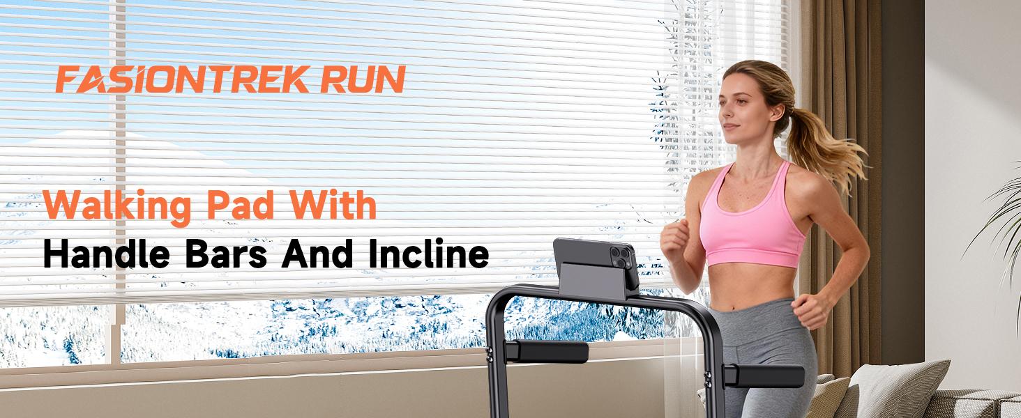 Walking Pad Treadmill for Home Small, 3-in-1 Walking Pad with Handle Bar, 9% Incline Under Desk Treadmill with 300lbs Capacity