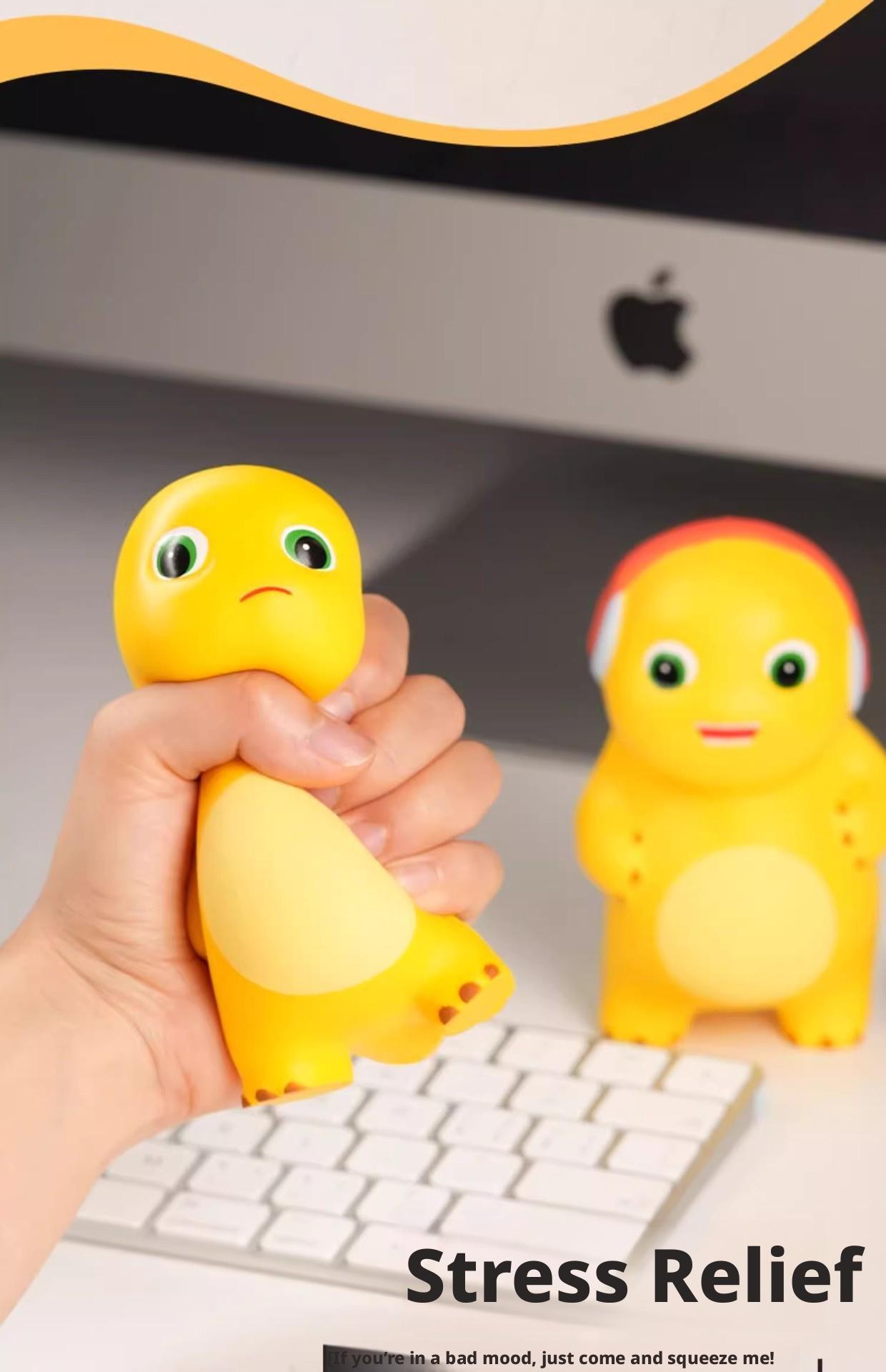 12cm Milk Dragon Slow-Rebound PU Foam Toy, Popular Online Stress-Relief Gadget, Stress-Relief Toy Wholesale, The First Choice For Small Milk Dragon Squeeze Gifts