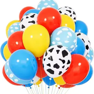 60pcs Blue Latex Balloons Set, Colorful Party Balloons for Birthday, Wedding, Baby Shower, Carnival, Festival