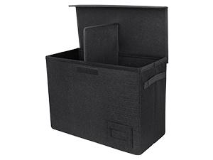 2-Pack Comic Book Organizer, Collapsible Comics Book Case With Dividers and Carrying Handles, Holds 150 Comics, 15.5" X 7.5" X 11.3" Heavy-Duty Stackable Case