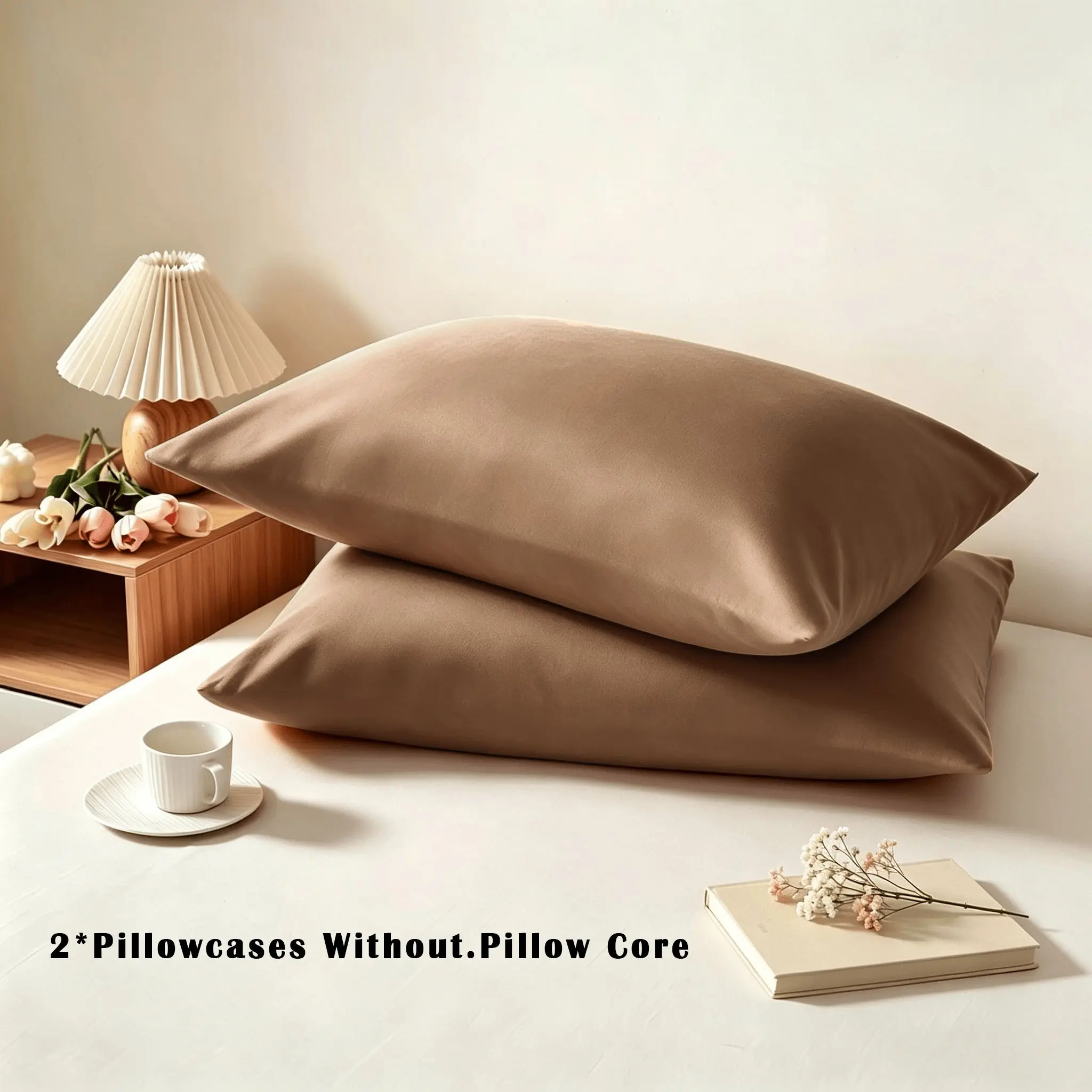2-piece premium brushed microfiber pillowcase set, pillow inserts not included. These cool pillowcases are soft, breathable, luxurious and ultra-smooth, making them a great gift for friends or travel use.