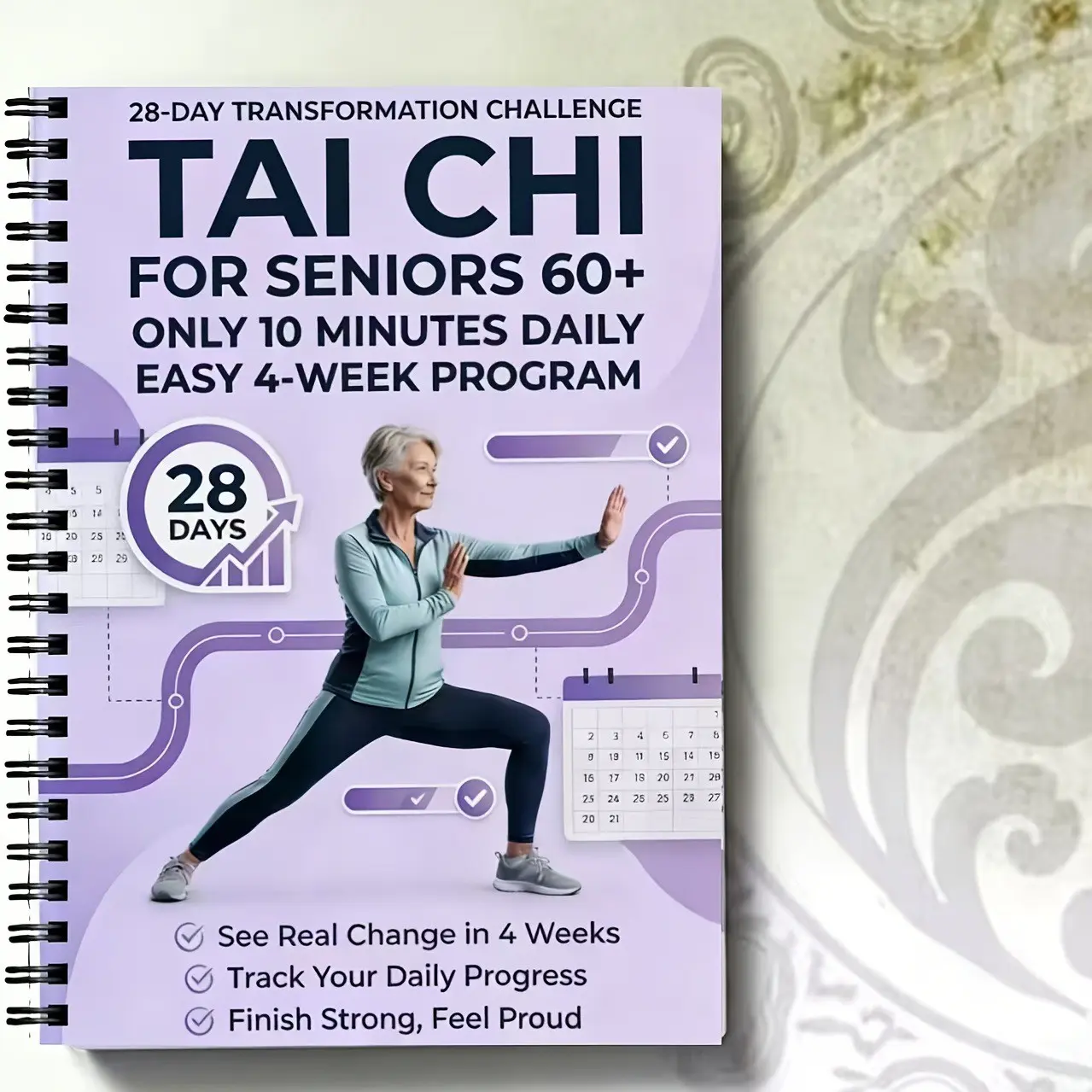 Tai Chi 28-Day Plan, Daily 10-Minute Practice, Ideal for Beginners & Advanced Practitioners, Enhance Flexibility & Balance