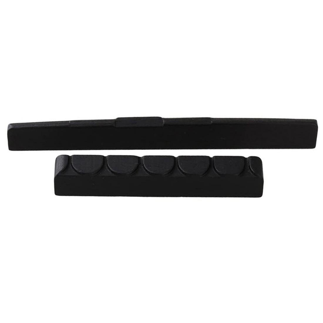 Classical guitar ebony top nut (52x6x9mm) + bottom nut (80x3x9/8mm)