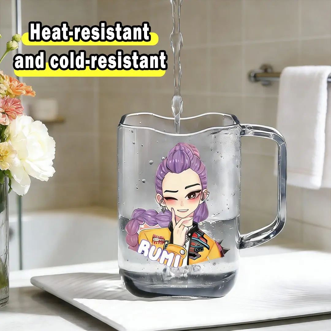 Cute Cartoon Character Toothbrush Cup Set, Acrylic Bathroom Water Cup, Soft Bristle Toothbrush, Fun Fashion Gift for Kids, Bathroom Accessory, Home Goods