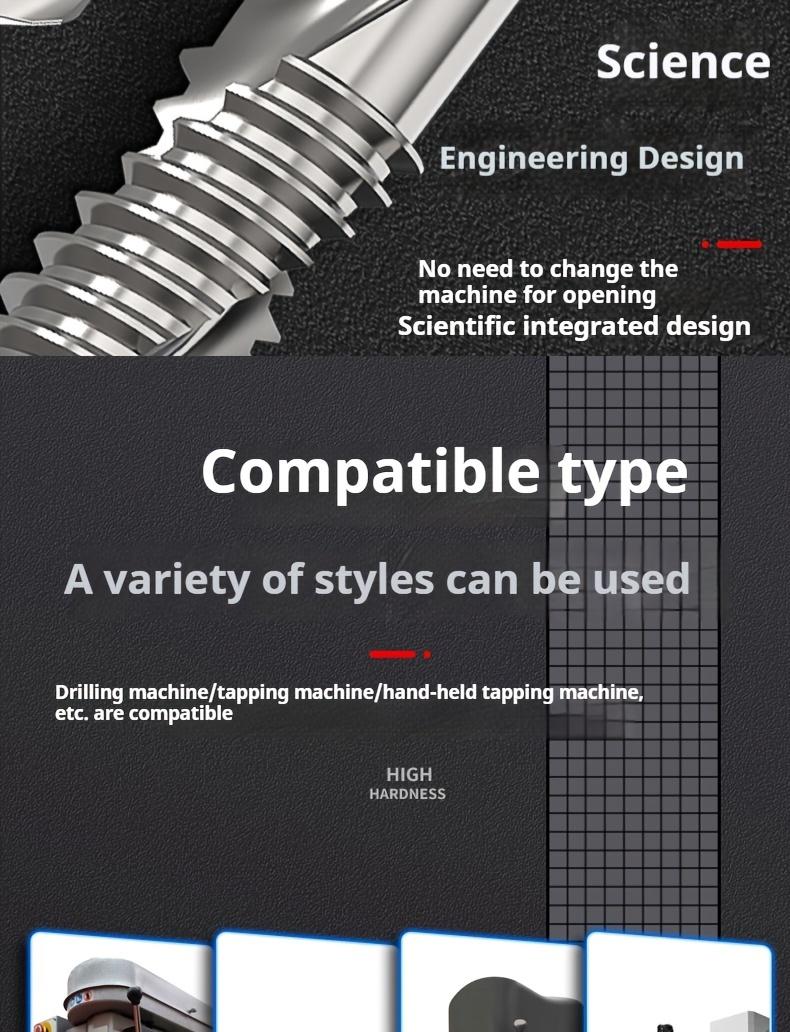 6 PCS Titanium-Coated Drill Bit Set, High Speed Steel Tap Drill Bit, Hex Shank M3 to M10 Sizes for Wood, Plastic & Metal, Quick Change 6 PCS Titanium-Coated Drill Bit Set, High Speed Steel Tap Drill Bit, Hex Shank M3 to M10 Sizes for Wood, Plastic & Metal, Quick Change