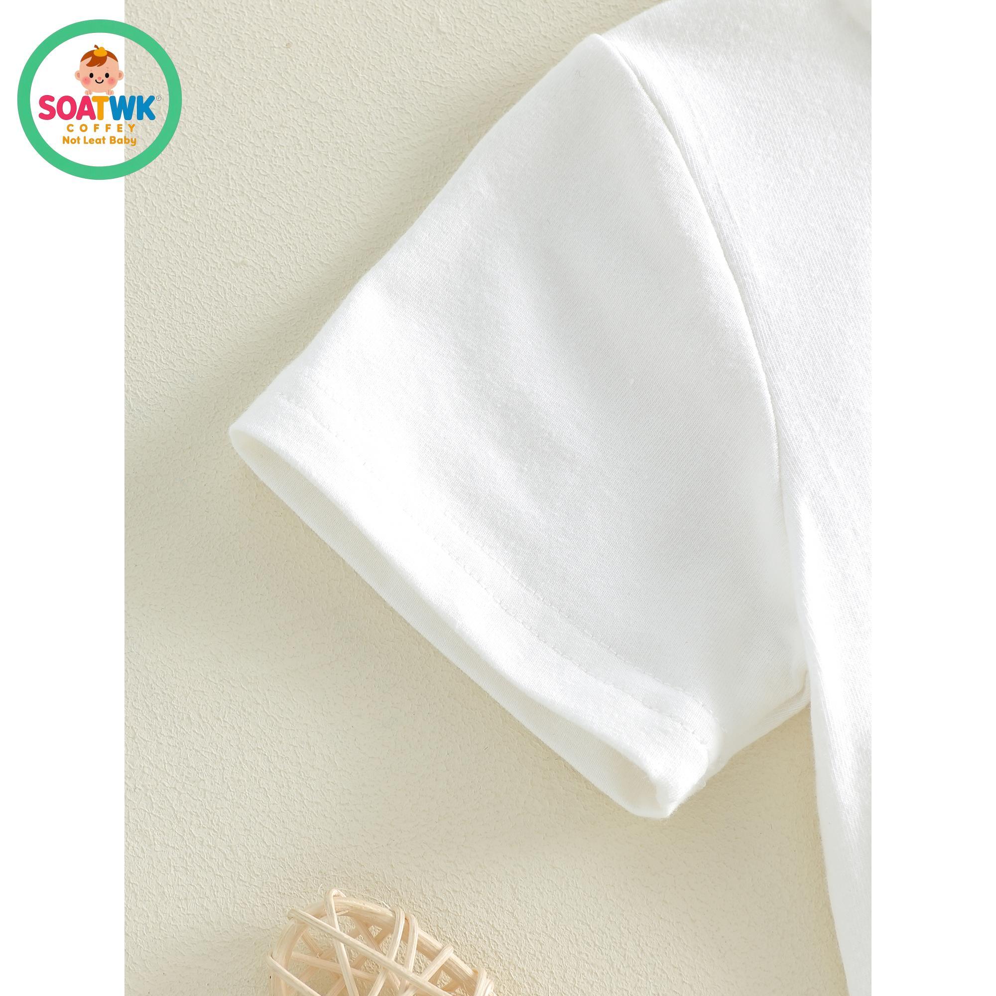 Toddler Boys Summer Outfits Letter Shell Embroidery Short Sleeve T-Shirts Elastic Waist Shorts 2Pcs Clothes Set