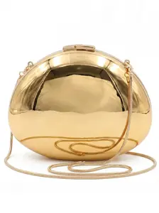 Gold Sphere Evening Clutch Bag | Luxury Mini Crossbody Chain Bag | Wedding & Party Purse | TikTok Viral Fashion Bag