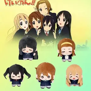 Anime K-ON!  Nakano Azusa Akiyama Mio Hirasawa Yui Plush Sitting Posture Keychain Stuffed Doll Enthusiast Children's Gift For Fa