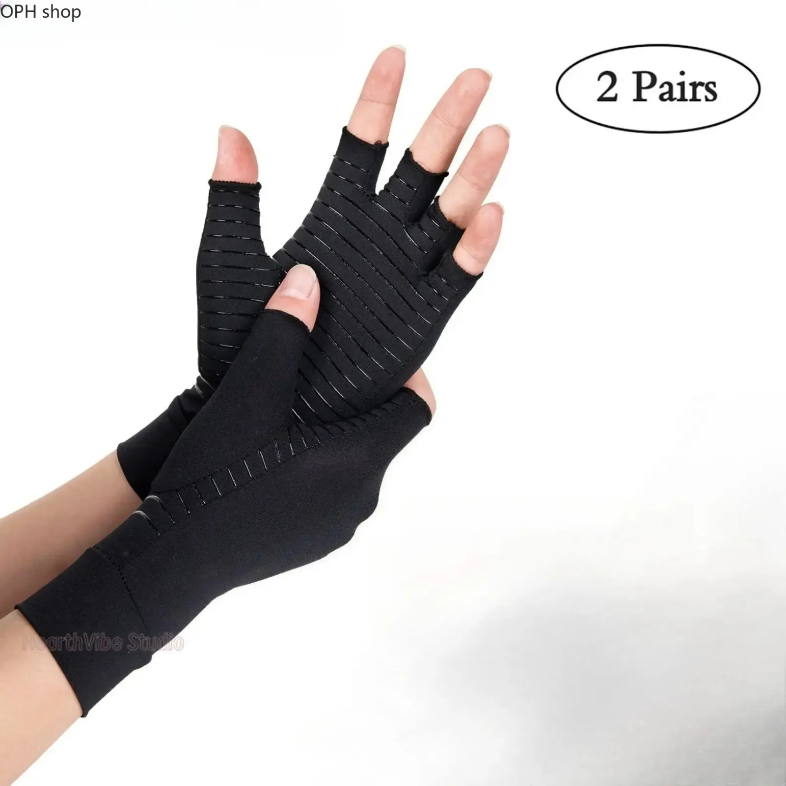 Unisex Half-Finger Compression Arthritis Gloves with Wrist Support, Soft Breathable Stretch Fabric, Touchscreen-Compatible, Pain-Relief Comfort Fit for Daily Wear, Sports, Fashion Accessories, Arthritis Patients, Stretchable