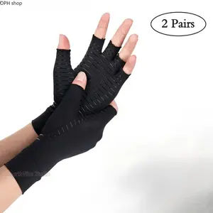 Unisex Half-Finger Compression Arthritis Gloves with Wrist Support, Soft Breathable Stretch Fabric, Touchscreen-Compatible, Pain-Relief Comfort Fit for Daily Wear, Sports, Fashion Accessories