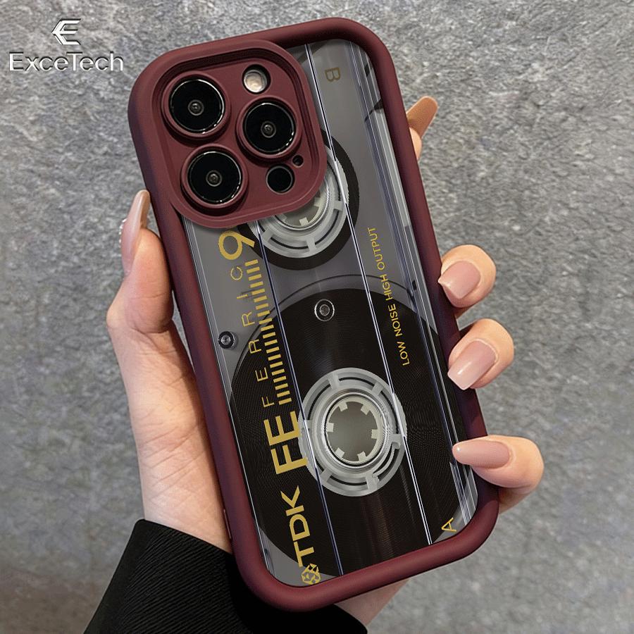 Vintage Cassette Tape Phone Case for iPhone17Pro Max/11/12/13/14/15/16/17/XS  features a precision-cut design for a snug fit, providing comprehensive protection.Cassette Echoes Memory