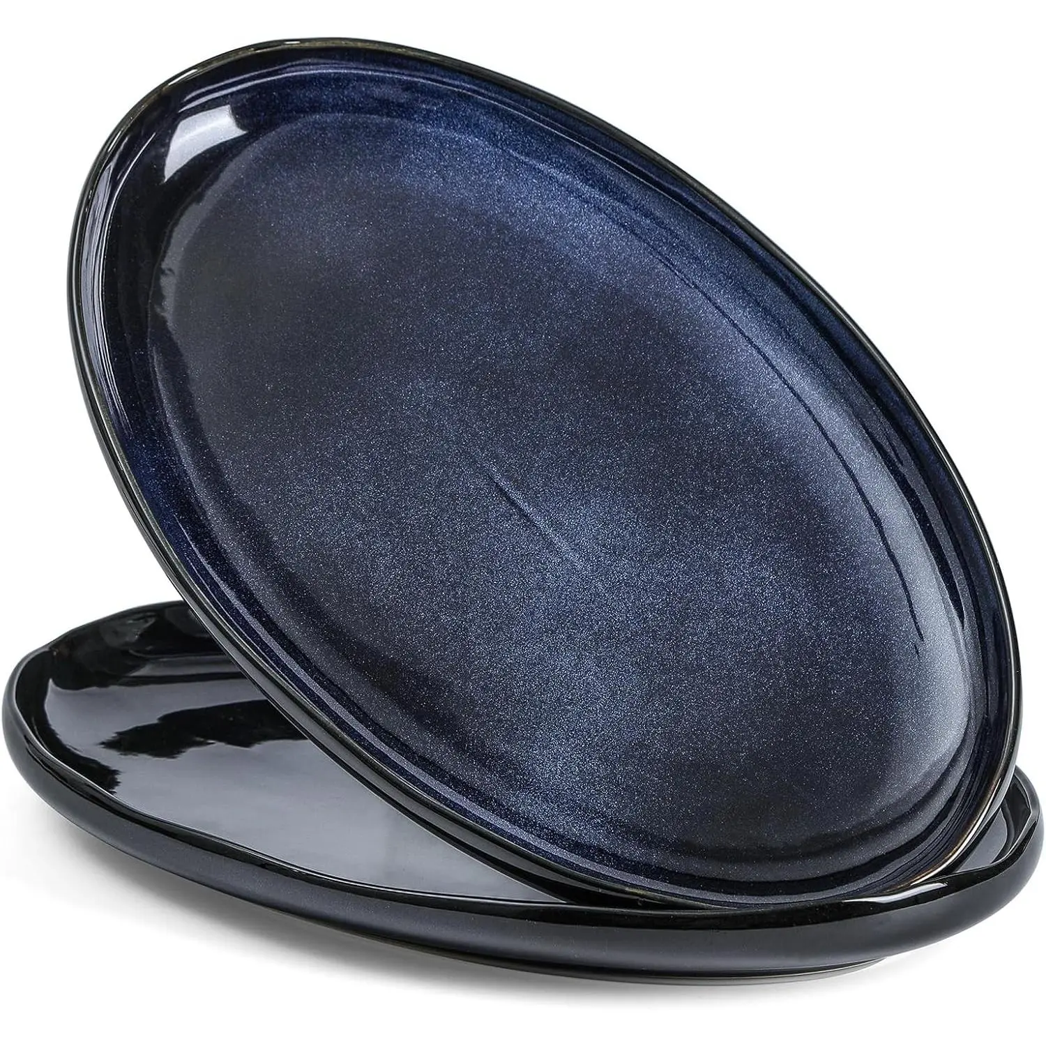 Extra Large 14.5 Inch Oval Ceramic Serving Platter, Porcelain Long Serving Dish Set for Entertaining Party Restaurant, Ideal for Serving Food Meat Sushi Fish Turkey