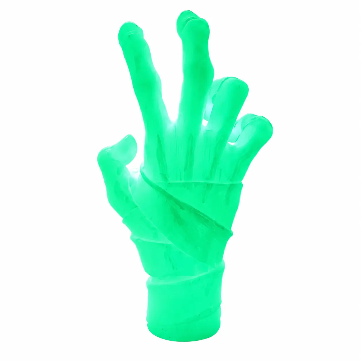 Glow-in-the-Dark 3D-Printed Mummy Hand Decorative Figurine for Halloween Display, Desktop Accent, Shelf Ornament, Party Decoration, and Themed Home Styling – Realistic Texture, Lightweight Resin Finish
