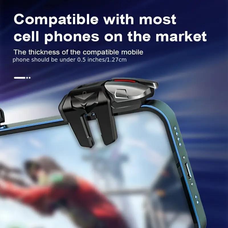 Six Finger Design Phone Game Controller, Finger Trigger Smartphone Game Handle, Mobile Phone Game Accessories, Gaming Items, Game Pad, Portable, Durability