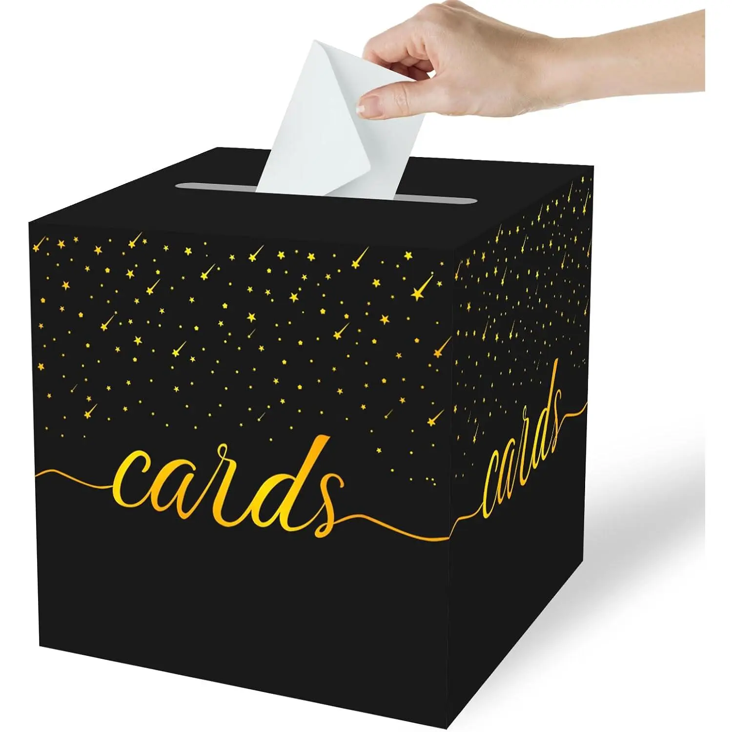 Modern White Card Box - Festive Decor for Wedding, Graduation, Anniversary Events & Raffle Ticket Collection
