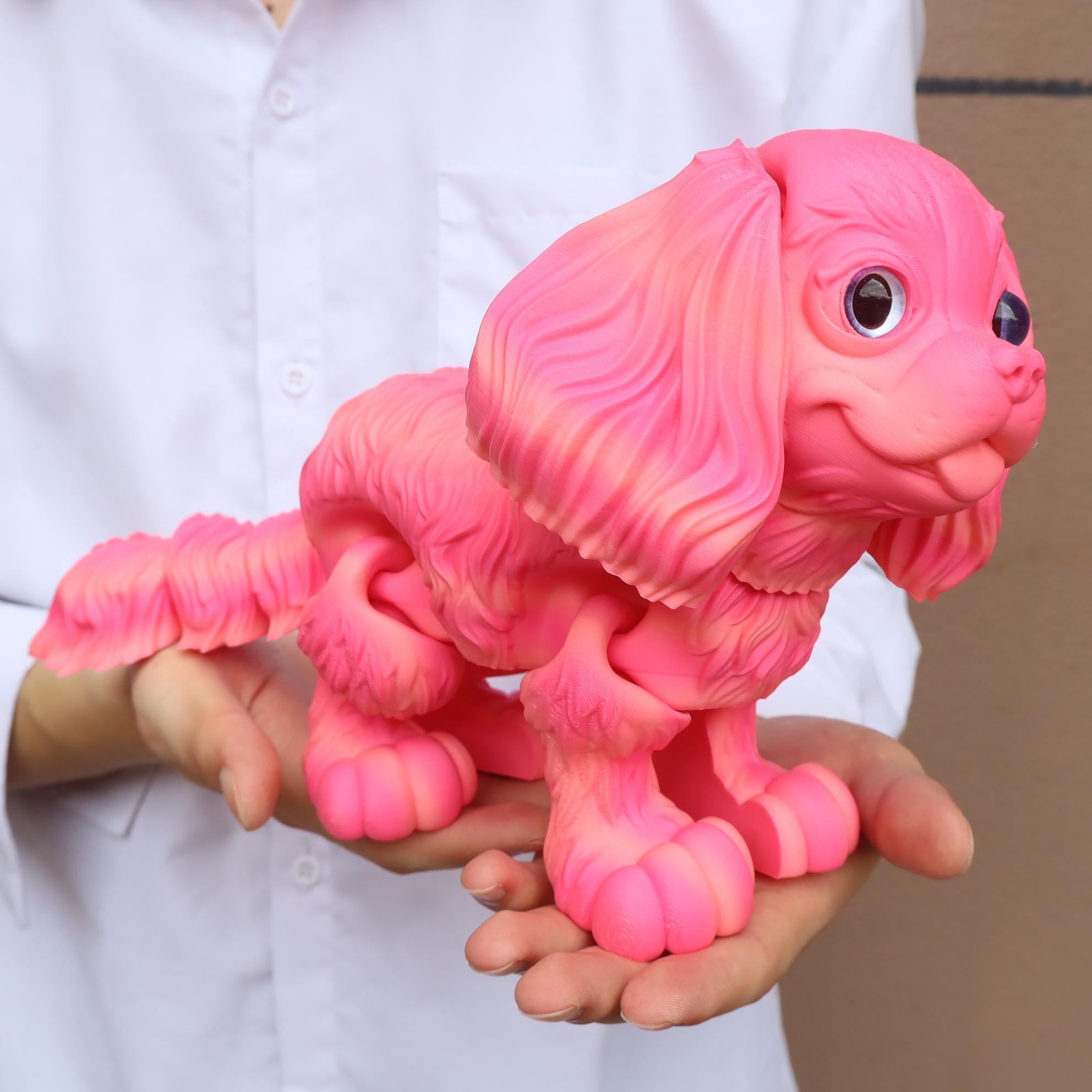 3D Printed Poodle Dog Figurine, Large & Small Sizes Available Decorative Fidget Figurine, Durable Plastic Material, Perfect Gift for Any Occasion, Articulated Fidget Figurines, Doll Figurines, Collectible Figurines