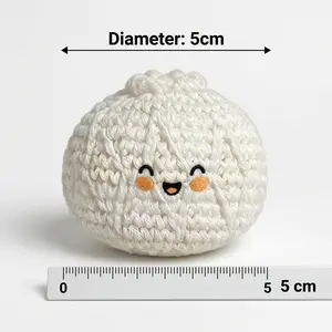 Cute Cartoon Dumpling Plush Stress Ball, Soft Fluffy Squeeze Fidget Sensory Toy, Stress Relief Bean Bag Game Prop for Kids Adults, Party Favors Office Home Decompression Toy