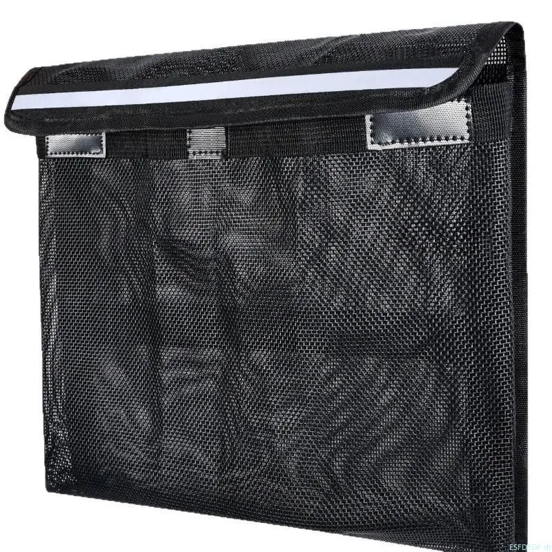 Marine Grade Mesh Storage Bag with Reflective Lid - Leak-Proof, Self-Adhesive Caddy for Boat Deck Storage and Fishing, Boat Storage