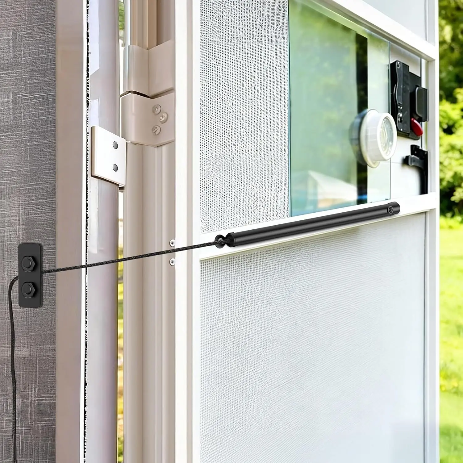 RV Screen Door Closer with Adjustable Tension, -in Spring Automatic Closing Device with Accessories, Works with  Camper Latches, Travel  Handles