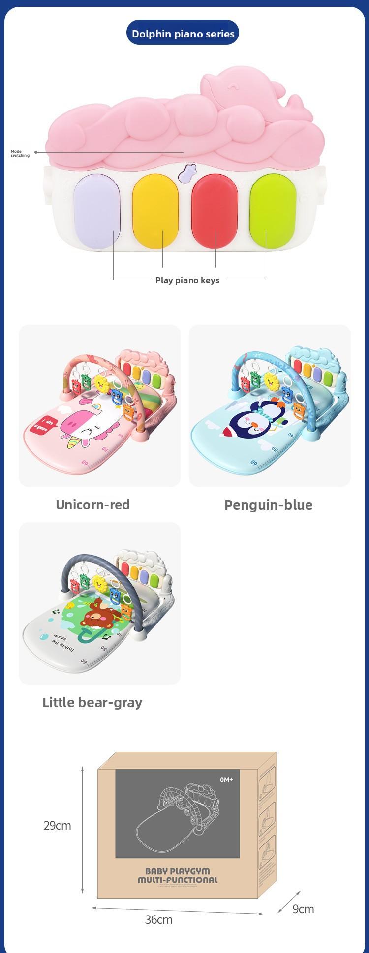 Baby Activity Play Mat |   Musical Kick Piano Gym for Tummy Time Fun