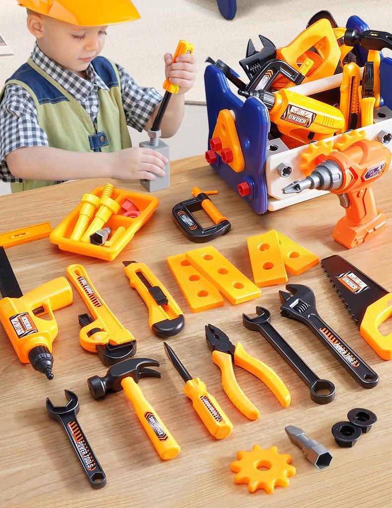 Kids Tool Set - Toddler Tool Kit with Drill, Includes Construction Toys for Boys & Girls Ages 3-6, Ideal for Christmas and Birthday Gifts