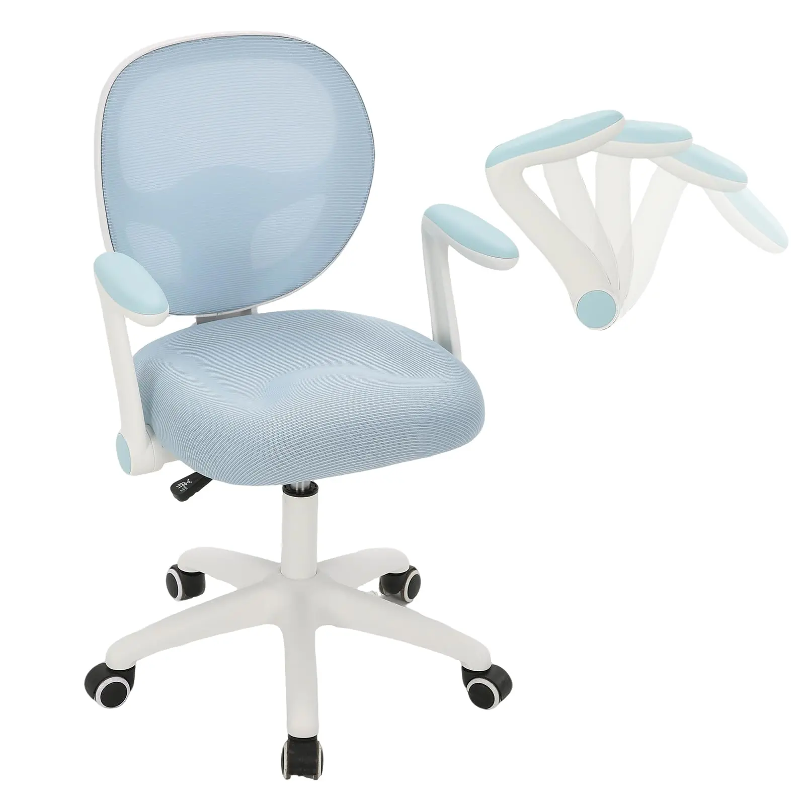 Ergonomic Kids Desk Chair – Adjustable Height Swivel Study Seating – Comfortable Office and Computer Use – Perfect for Children’s Homework, Reading, or Gaming
