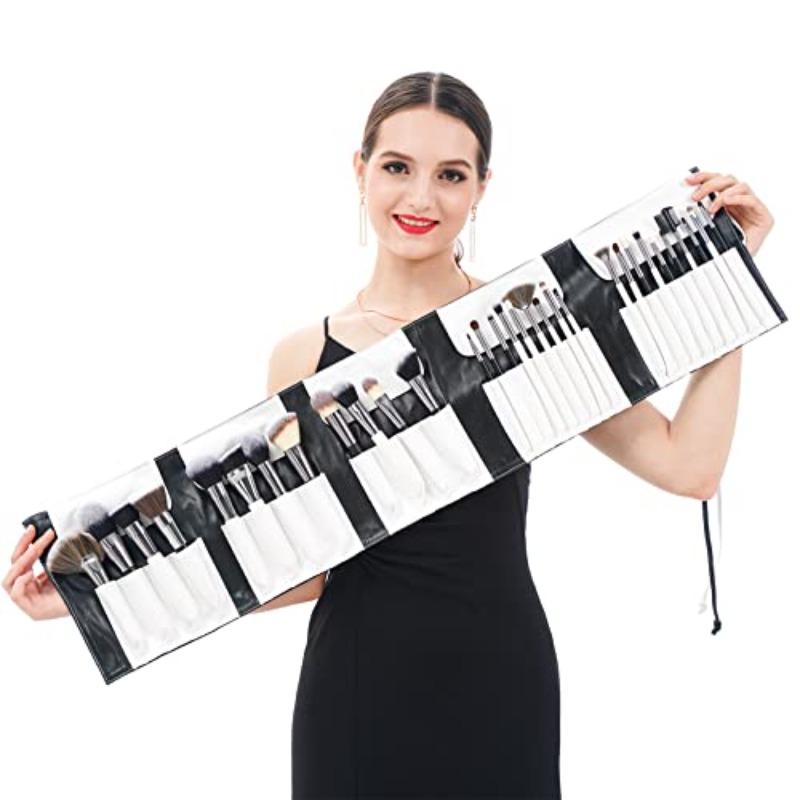 Professional Makeup Brushes 31Pcs Panda Series Makeup Brush Set Kabuki Foundation Blending Face Powder Blush Concealers Eye Shadows With Leather Case Organizer