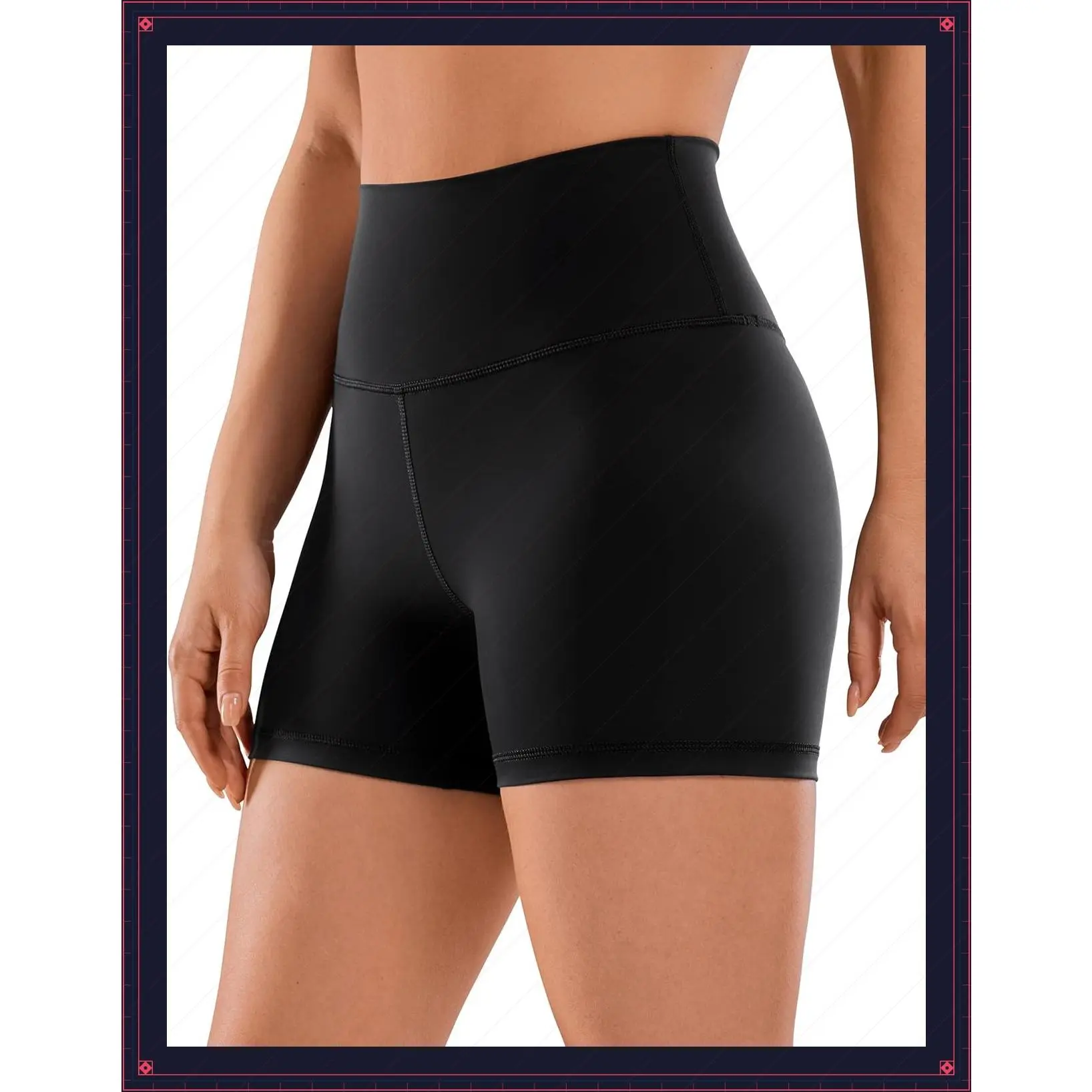 Women's 4'' Biker Shorts with Hidden Waistband Pocket - Sleek Compression Yoga ActivewearGift