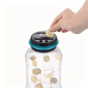 Electronic Coin Counter LCD Display, Durable Abs Resin Savings Bank, Perfect Gift for Halloween Thanksgiving Christmas, No Battery Included