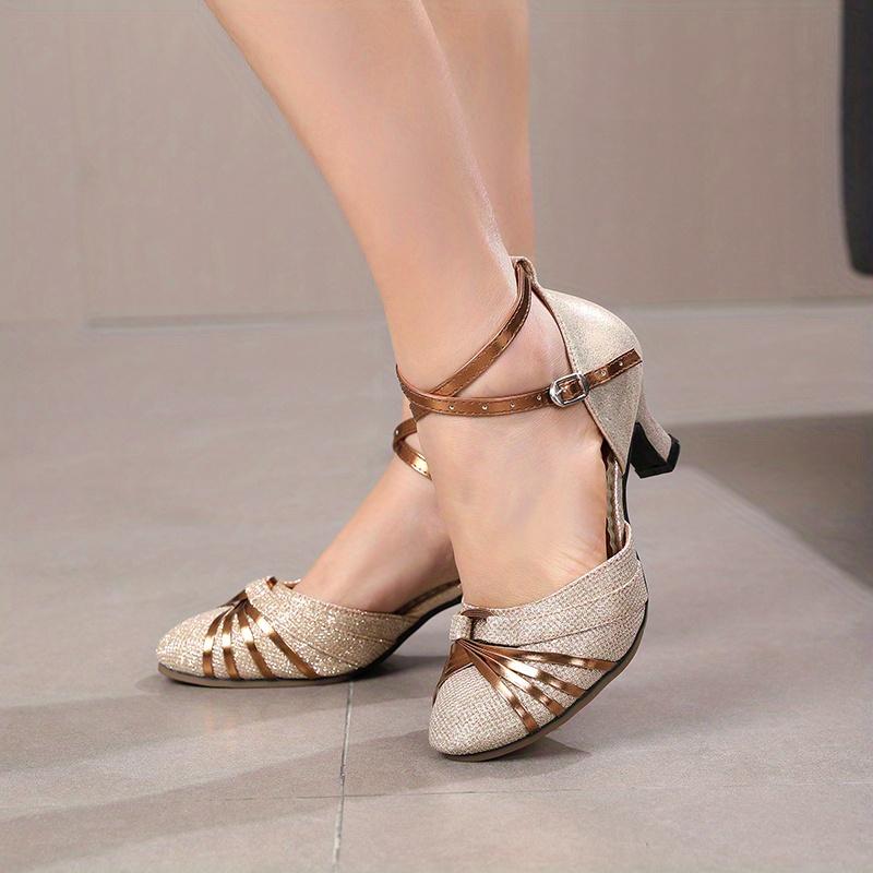 Women's Fashion Breathable Medium Heel Dance Sandals - Lightweight Latin Dance Sandals Shoes - For Women - Suitable For Dance Performances & Practice - Perfect Gift For Dancers