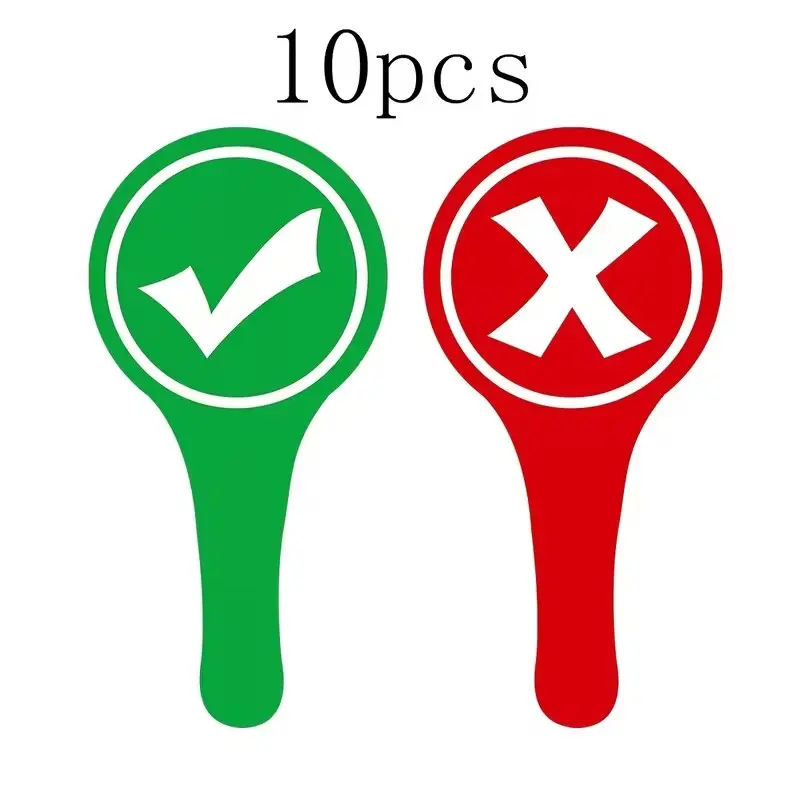 10pcs Handheld Correct & Wrong Sign Cards, Ideal for Classroom Teaching, Interactive Learning Activities, Creative Photo Props