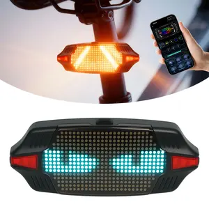 LED Display Screen Smart Tail Light, Animated Screen Lamp, Bluetooth-compatible APP Control, USB Charging, Bike Motorcycle Atv Outdoor Use
