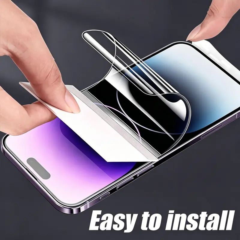 3pcs (hydrogel high-definition) suitable for iPhone 17 Pro Max/17 Pro/17 Air/17/16 Pro Max/16 Pro/16 Plus/16/15 Pro Max/15/14/13/12 and other models, high-definition flexible hydrogel film, flexible hydrogel material, thin and does not interfere with the