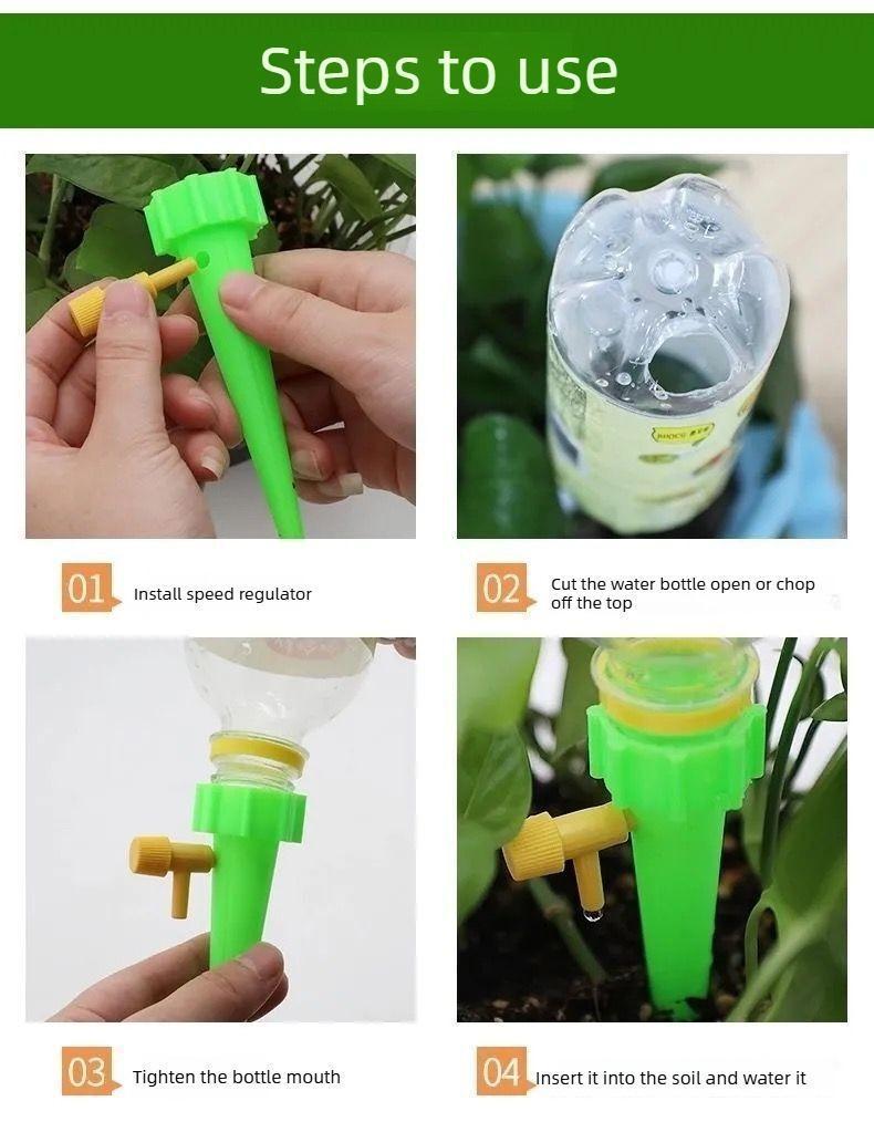 2 PCS Automatic Watering Device, Lazy Person’s Watering Tool, Watering Gadget, Drip Irrigation System, Timer-Adjustable Watering Device, Sprayer Head