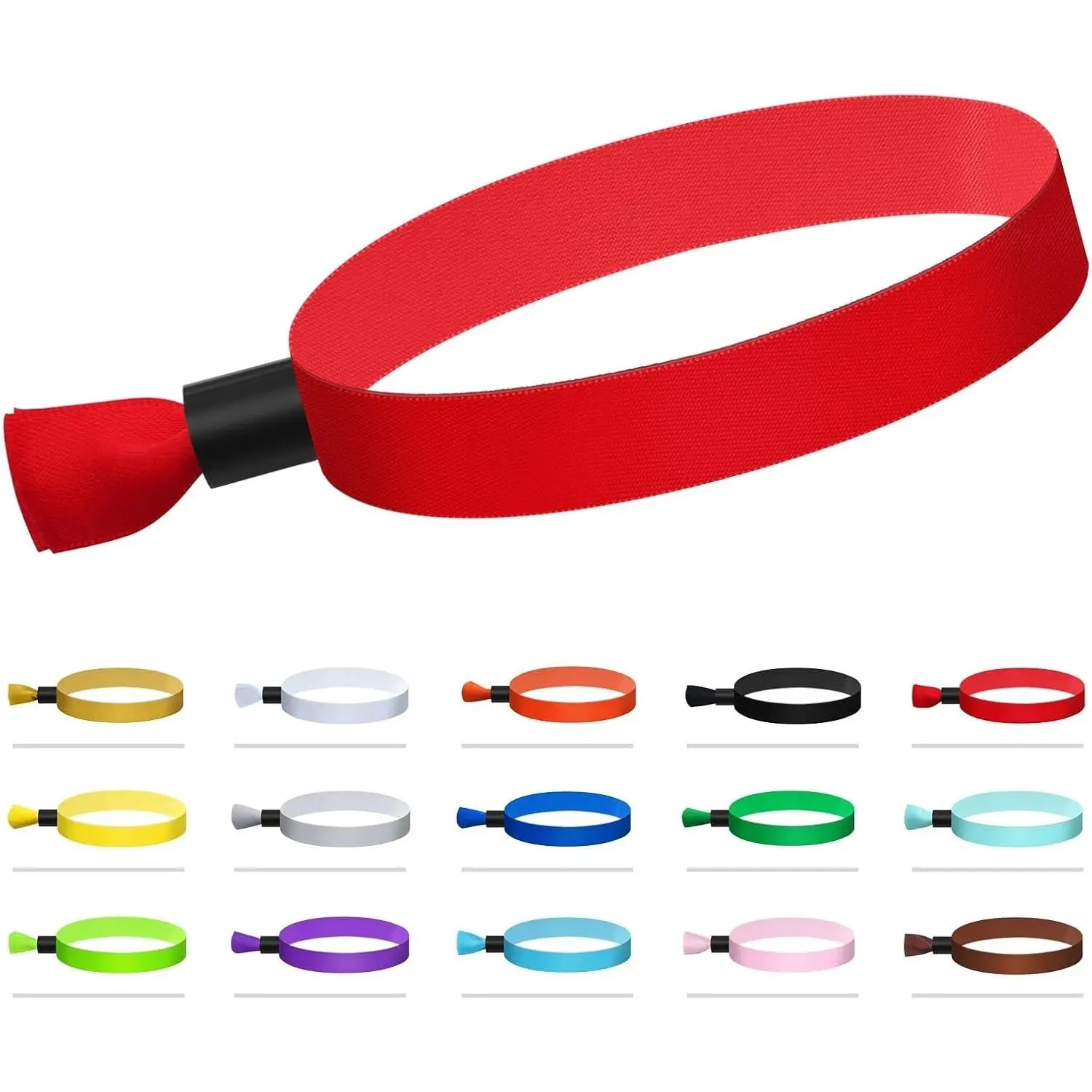 100 Pcs Cloth Wristbands, Disposable Wristbands for Events(Red) Cloth event wristbands,event wristbands,fabric wristband,wristbands for events,for Entrance Wrist Strap Party Wristband Event