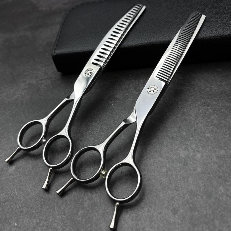 Wingsbro Professional Pet Grooming Scissors, Curved Arc Design, Suitable for Pet Hair Trimming, Thinning, Styling, 1 Piece