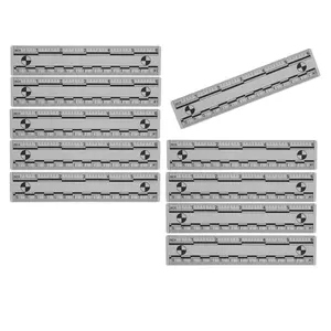 Professional Evidence Photography Scale 10-Pack 15cm/6inch Vinyl Rulers with Reference Circles Dual Measurement Grey