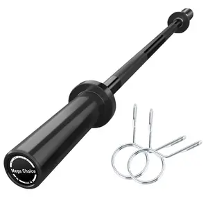 4FT Global Games EZ Wave Barbell for Strength Training – 45LB Weight Bar, 500LB Capacity, Non-Slip Knurled Grip, Bronze Bushings, 2-Inch Sleeve, Home & Commercial Gym