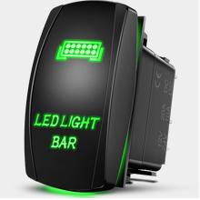 5Pin Laser On/Off LED Light Bar Rocker Switch Green