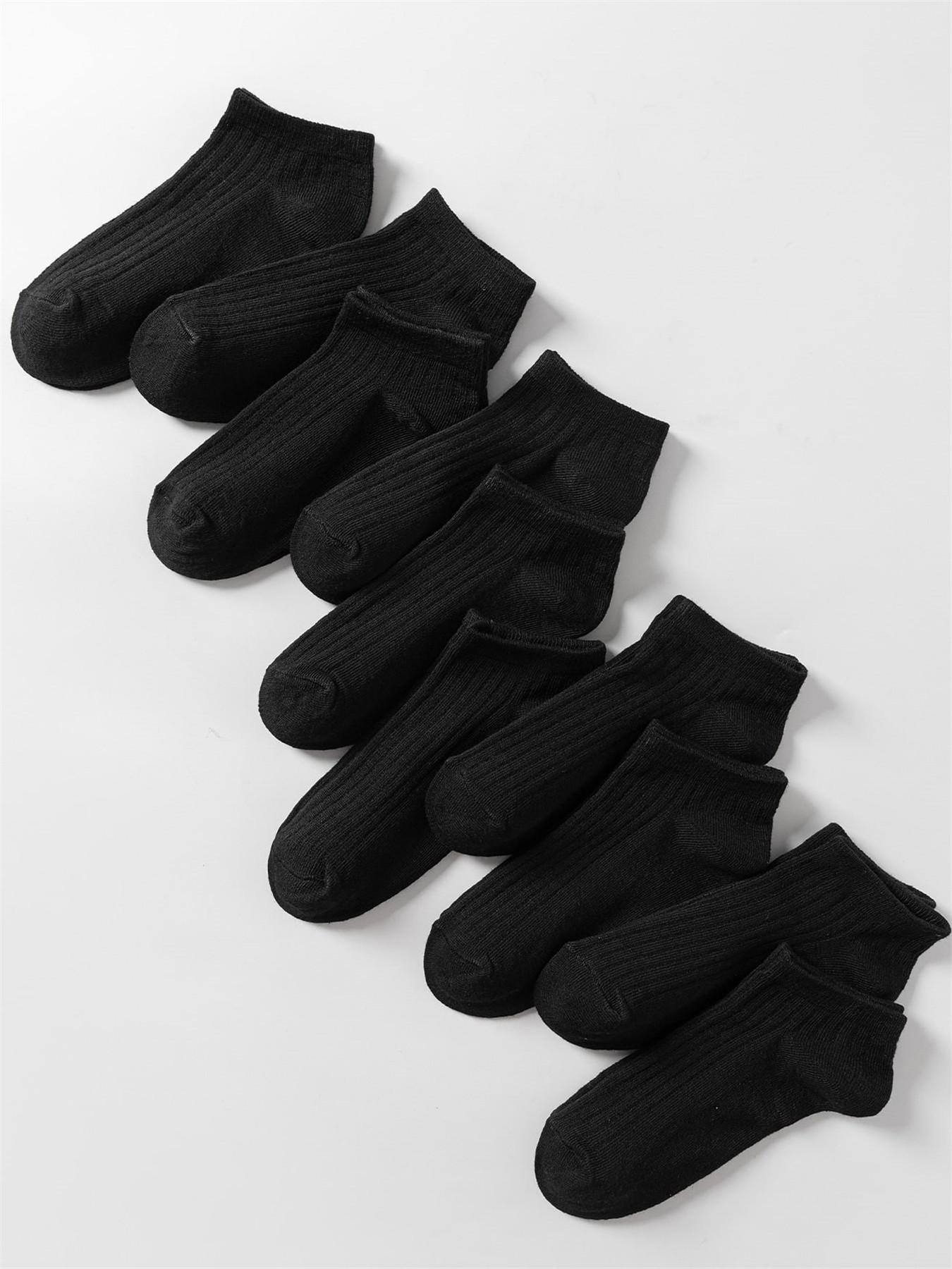 Women's 10 Pairs Solid Minimalist Basic Ankle Socks, Summer 2024 Womenswear Fashion Casual Cozy Breathable Comfort Low Cut Socks for Daily Outdoor Casual Wear, Women Socks for Summer
