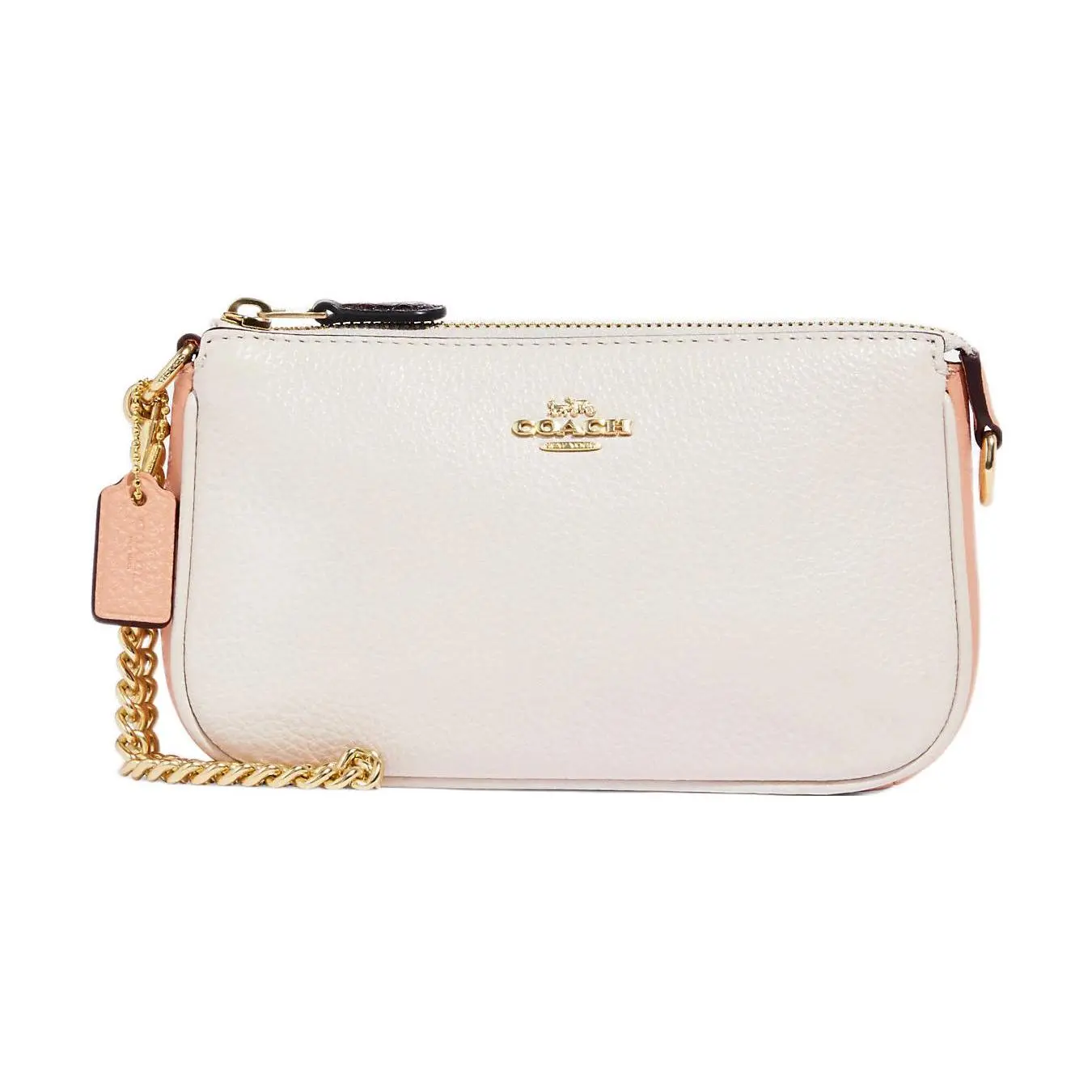 COACH Nolita 19 Wristlet Bag for Women – Pebbled Leather Crossbody Handbag in White