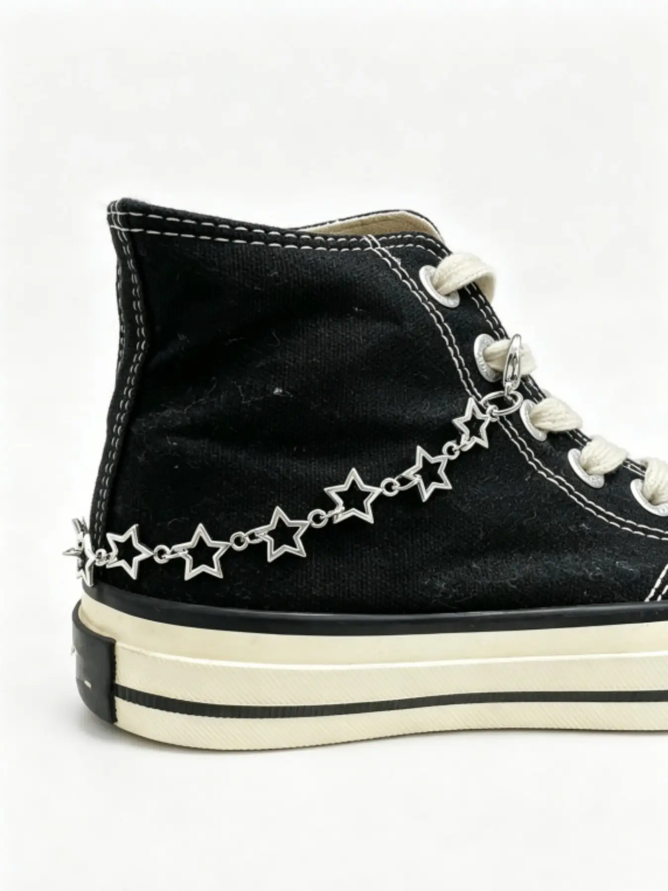 2pcs Star Shoe Chains, Sweet Cool Style Personalized Accessories, Compatible with Canvas Shoes, DIY Shoe Decoration Jewelry, Shoe Decoration Charms