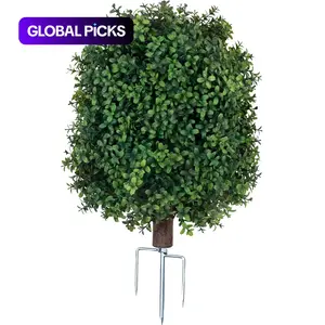UV-Resistant Artificial Boxwood Plant, Fake Shrub Bush, Real-Touch Faux Greenery, Maintenance-Free Decor for Garden/patio/yard/home, Indoor Outdoor Decorative, Outdoor Faux Plants, Artificial Shrubbery #GLOBAL PICKS