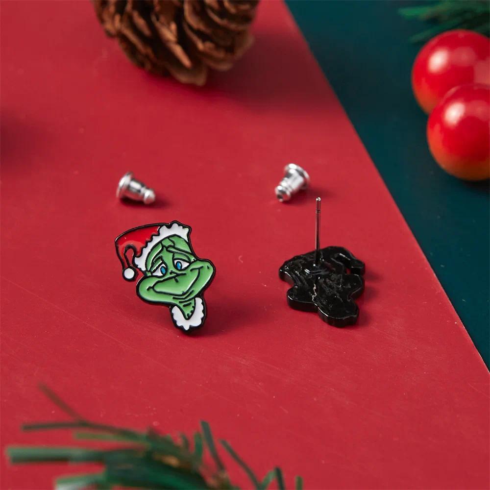 2026 Christmas Earrings Classic Cartoon Series Metal Acrylic Drop Earring for Woman Girl New Year Christmas Party Gift