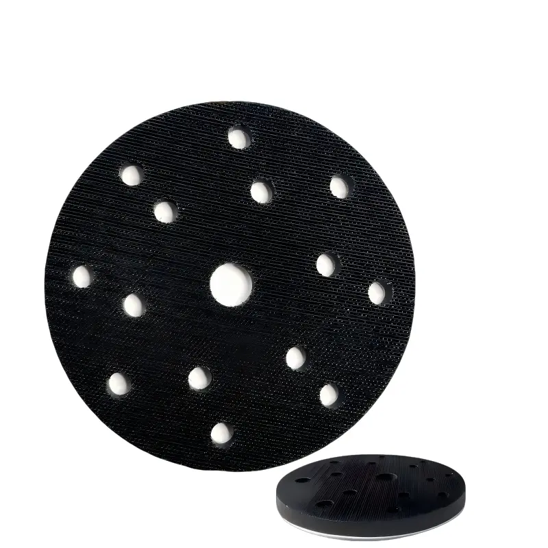 6-Inch 15-hole Interface Buffer Pad, Hook & Ring Soft Foam Sanding Pad, Low-density Industrial Heavy Duty Grinding Pad for Automotive Woodworking