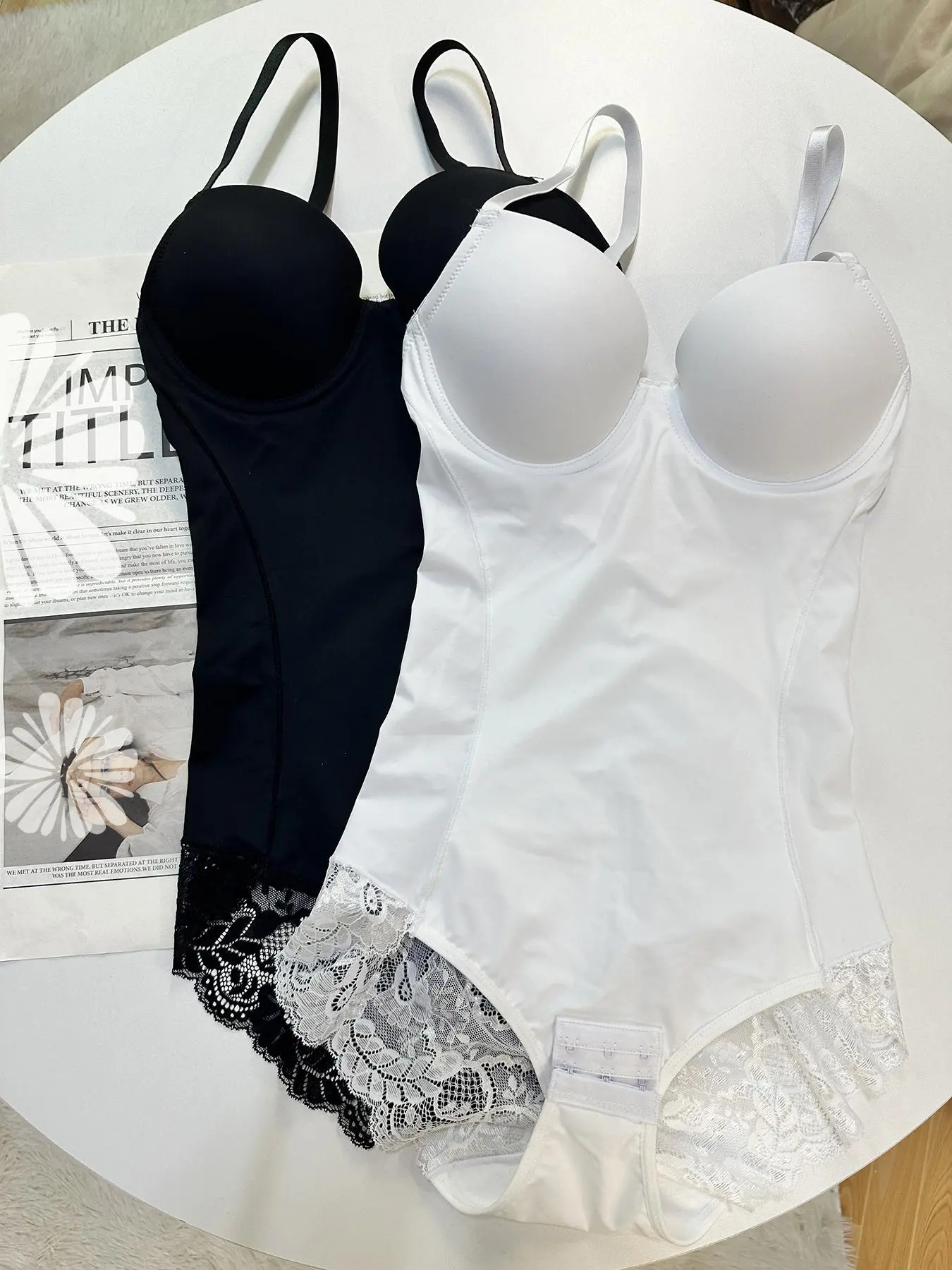 Women's Postpartum Body Shaper One-Piece Bra Underwear, Adjustable Straps, Plain Design, Regular Fit, All-Season Comfort, Postpartum Girdle, Shapewear