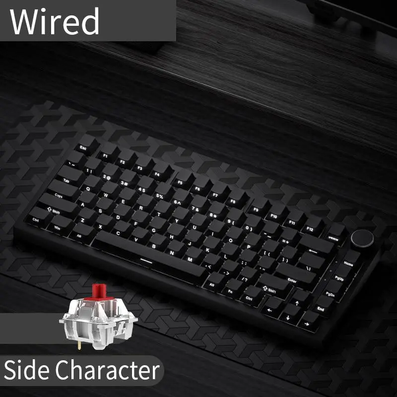 AJAZZ AK820 Wired Mechanical Keyboard, Hot Swappable Keyboard, Side Engraved Keycap Keyboard, Full Key Hot Swap Gasket Structure Keyboard, Gasket Mount Keyboard, Gaming Keyboard for Gaming, Computer Game Hardware, PC Gaming Keyboards
