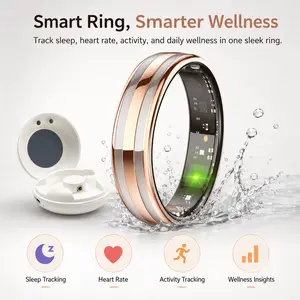 New 6.3mm Thin Smart Ring Health Monitor Smartring Outdoor Waterproof Ring Heart Rate Body Temperature Monitoring Sports rings