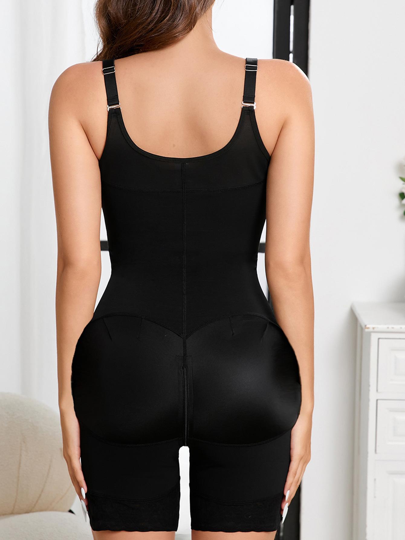 Large Size Colombian Faja Waist Trainer Full Body Shapewear For Women Tummy Control Hourglass Figure Unlined Plunge Thong Bodysuit