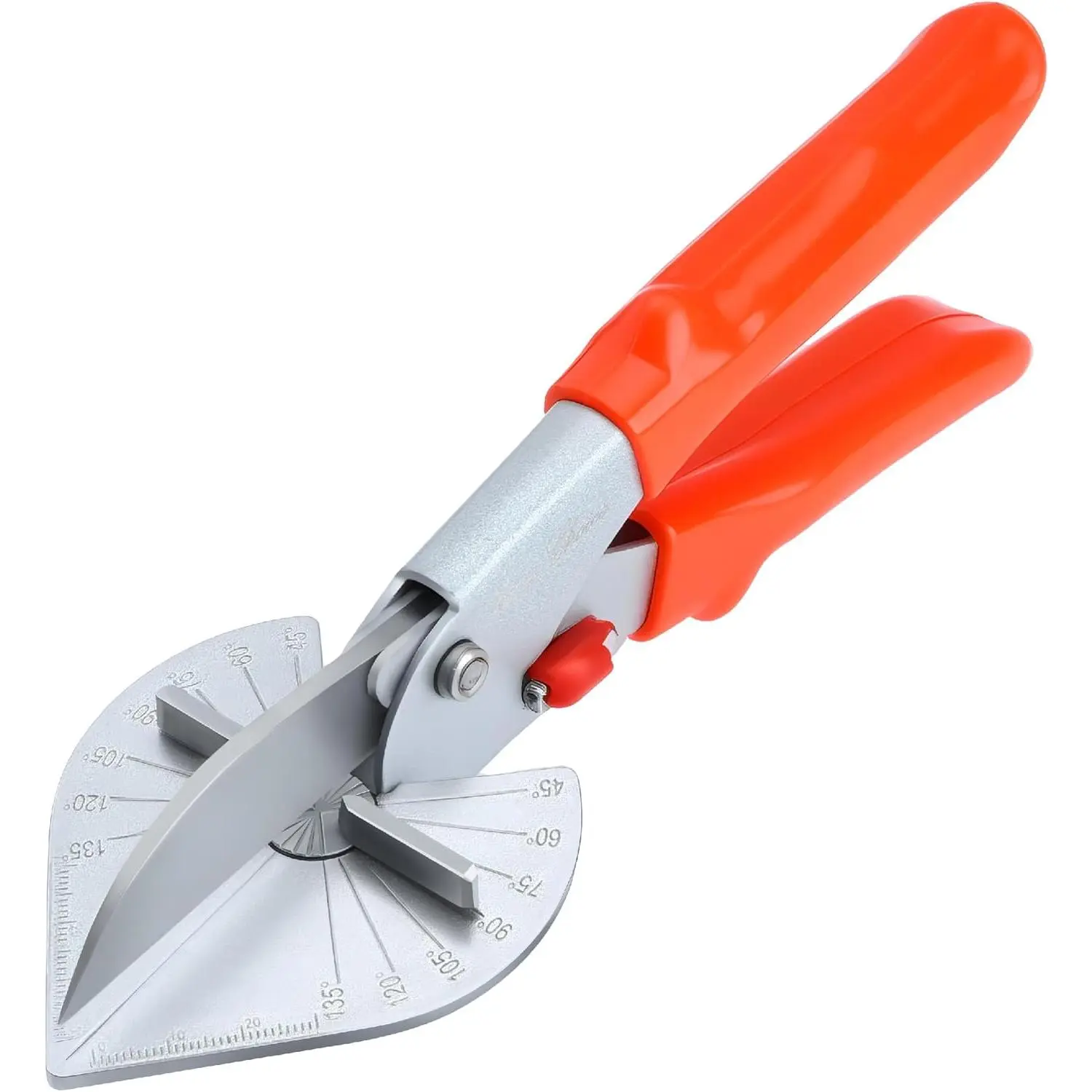 - Multi Angle Miter Shears, at 45 To 135 Degree with Safety Lock Hand, Quarter Round Cutting Tool, Miter Shears for Wood Trim Molding, Cutting, PVC